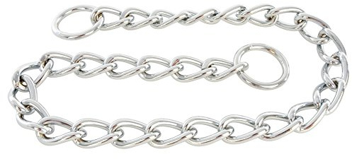 Ancol Extra Heavy Dog Check Chain in Silver - Lightweight Adjustable Choke Collar for Puppy Pet Obedience Training - Chrome Plated Mild Steel Welded Links - 70cm