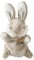 Bauer Spielwaren Theatrello Handpuppe Hase: Kuschelweiche Stoff-Puppe aus softem Plüsch, helles Grau-Beige, für Puppentheater und Lernspiele (11802)