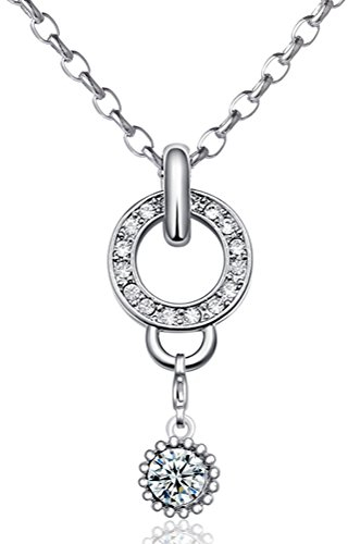 Morella Damen Charms Halskette Edelstahl 70 cm mit Charms Anhänger Amulett in Samtbeutel