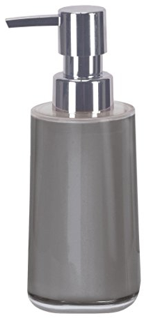 Kleine Wolke 5841977854 Seifenspender Mable, Plastik, 6,5 x 6,5 x 17,10 cm, Platin