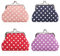 Oyachic 4 Pièces Pois Porte Monnaie Polka Dot Coin Purse Fermoir Clic Clac Vintage Portefeuille Rétro Women Wallet Bourse pour Femme, Garçon