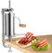 COSTWAY 1,5kg/2,5kg/3kg/5kg Wurstfüller manuell, Wurstmaschine aus Edelstahl, Wurstfüllmaschine silber, Wurstpresse mit Tischklemme, Wurstspritze inkl. Füllrohre (2,5KG - 4 Füllrohre)
