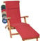 Beautissu Auflage für Deckchair LoftLux DC 175x45x5cm Luxus Polsterauflage für Gartenliege Auflage Liegestuhl Polster - Bezug Abnehmbar - Gartenmöbel Kissen Rot