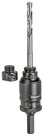 Starrett Hole Saws Arbor Kit - A6-4 Kwik-Change Arbor with HSS Drill Bit 8.75mm Hex Shank 9.75mm Chuck - Quick Change Mandrel