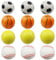 ZYDTRIP 12 stück Squishy Spielzeugball, 6.35cm Stressball Mini Sportball, Basketball Fußball Fußball Tennis Stressabbau Ball für Kinder und Erwachsene Neuheit Spielzeug für Party