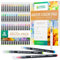 Norberg & Linden Aquarellpinsel-Set XL50 48 Aquarellmarker, 1 wiederbefüllbarer Wassertankpinsel, Zeichenblock | Nylonspitzen zum Zeichnen | Farbstifte für professionelle Künstler und Anfänger