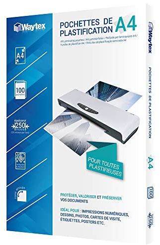 WAYTEX 78275 Laminierfolien, A4, dick, 125 Mikron, 100 Stück