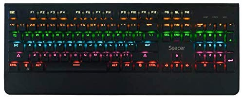 Spacer Mechanical Keyboard for PC Gamer and Work,Layout QWERTY