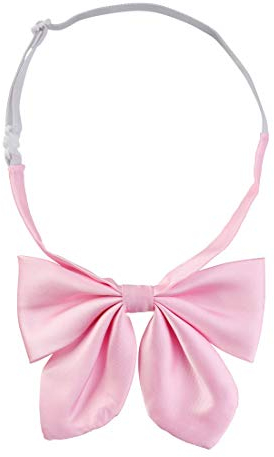 Allegra K Damen Verstellbar Bowknot Fliege Einfarbig Krawatten Rosa 9 x 13 cm