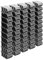 Stapelboxen Set – 50x Stapelbox mit Deckel 155x100x70 mm – Sichtbox Stapelbox Lagerbox, Schwarz
