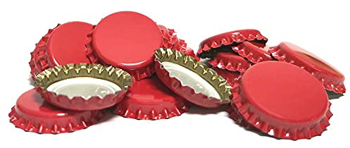 DIAH DO IT AT HOME Crown Caps - Pack of 100 - Beer Brewing DIAH (Red Crown Caps)