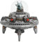 Veronese Design UFO Alien-Besucherbereich 51, 14,5 cm hoch, Kunstharz-Skulptur, Heimdekoration, Sammlerstück