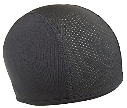 Asudaro Helm Unterziehmütze Cap Helmmütze Fahrrad Bike Mütze Motorradhelm Innenkappe Mens Womens Mesh Atmungsaktives Innenfutter Elastische Radkappe Bandana Cap Sport Outdoor Kopftuch Hut,Schwarz