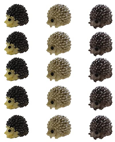 OTOTEC 15 Stück Mini-Igel Landschaft Dekoration Ornamente für Fee Garten Puppenhaus DIY Terrarium Handwerk Dekoration Haus Zubehör Harz