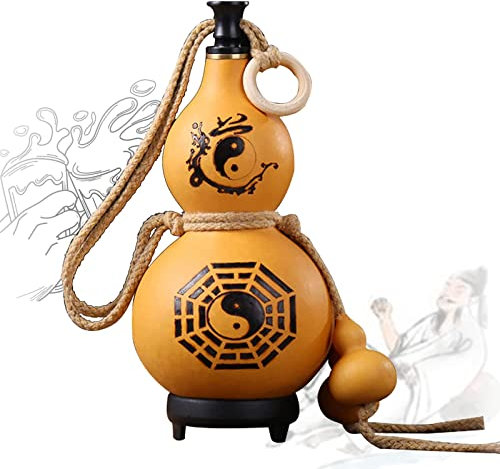 Bouteille de la hanche Gourde, fiole naturelle portable, bouteille d'eau de vin en plein air, facile à nettoyer, bouteille d'eau avec bouchon en caoutchouc, décoration de la maison bouteille vide