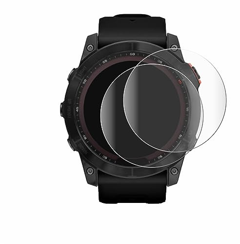 BROTECT Schutzfolie für Garmin Fenix 7X | (51 mm) 2 Stück Transparenter Displayschutz Made in Germany Klare Full-Screen Folie Full-Cover 3D Curved Montage Kit