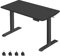 SONGMICS Höhenverstellbarer Schreibtisch elektrisch, 60 x 120 cm Tischoberfläche, Doppelmotor, stufenlos verstellbar, Memory-Funktion mit 4 Höhen, Auffahrschutz, schwarz LSD201B02