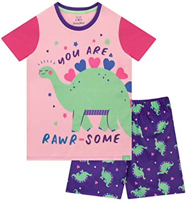 Harry Bear Girls Short Pyjamas Dinosaur