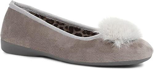 Pavers Ballerina Slippers - Grey Size 5