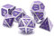 HNCCESG Polyedrische D&D-Würfel aus Metall für Dungeons and Dragons RPG DND-Würfel für Rollenspiele, MTG, Tisch, Gaming, Shadowrun Pathfinder, 7 Stück, D20, D12, D10, D8, D6, D4 (Silberviolett)