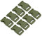 PATIKIL 8 Stück Kunststoff Schnallen Schnell Seite Veröffen Clips für Gurt Gurtband Gürtel Basteln Rucksack Reparatur Nähprojekte Olive 16mm