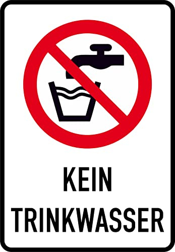 Daged Kein Trinkwasser Aufkleber 23x16 cm Hinweiszeichen Sticker T-164