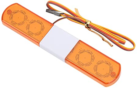 Keenso RC Auto LED Polizei Licht, Simulation Design 4 Modi RC Polizei Blitzlampe LED Alarmlicht für 1/8 1/10 RC Autos (Gelb)