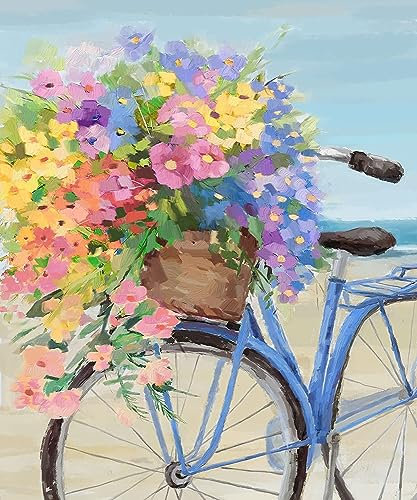 NANASUGUR Peinture Numero Adulte,Peinture par Numero Adulte,Peinture Numero Enfant,DIY Peinture Acrylique pour Adultes débutants Facile sur Toile,40×50 cm sans Cadre Fleurs
