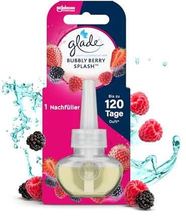 Glade (Brise) Electric Scented Oil Nachfüller, elektrischer Raumduft mit Duftöl, Bubbly Berry Splash, 1er Pack (1 x 20 ml)