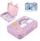 Jenard® Brotdose, Bento Box, Lunch Box, Vesper Box für Kinder mit Fächern, auslaufsicher, spülmaschinenfest, kindgerecht und BPA-Frei, 2 verschiedene Ausführungen (Pink/Rosa, Regenbogen)