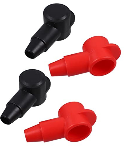 Beatifufu 4pcs Battery Terminal Protector Covers Set Pvc Flame Retardant Insulated Battery Terminal Caps for Car Marine Boat