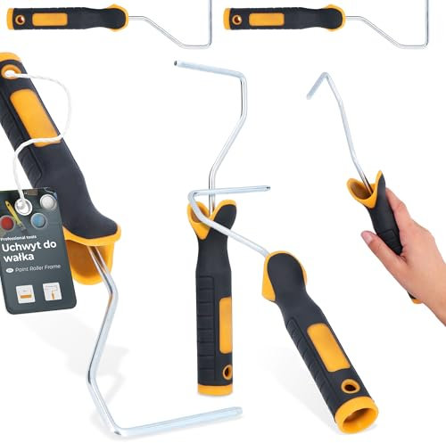 2x Cadre Professionnel Pour Rouleau De Peinture 6 mm x 100 mm Manche Ergonomique Acier Haute Durabilité Polyvalent Peintres Utilisation Facile Idéal Projets Maison