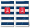 20 einzelne Taschentücher Sommer Maritime Streifen mit Anker. 2 Packungen mit 10 einzelnen Papiertaschentücher bedruckt als Geschenk.