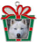 Weihnachtsschmuck Blauäugiger weißer Husky hängende Ornament Weihnachtsanhänger Legierung Charms Weihnachtsanhänger Basteln für Weihnachtsbaumschmuck Zubehör Trapez