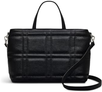RADLEY London Sunny Dene – Quilt Damen-Ledertasche, mit Reißverschluss, Tragegriff oben, Schwarz , Small