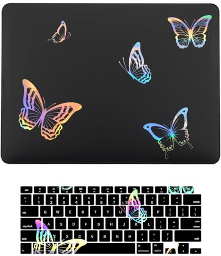 Hard Case Compatible with MacBook Pro 13 Inch Case 2020 2019 2018 2017 2016 Release Model A2338 A2289 A2251 A2159 A1989 A1708 A1706, Plastic Hard Shell Cover & Keyboard Cover Skin, Butterfly
