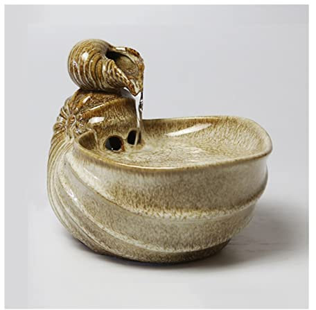 Fontaine Interieur Fontaine d'eau de table d'intérieur avec conception en forme de conque, fontaine d'eau courante en céramique de bureau, maison, salon, petite fontaine porte-bonheur for décoration d