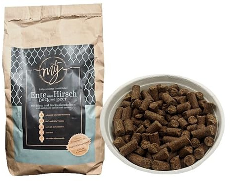 My Trockenfutter Ente und Hirsch für Hunde 1,5 kg | mit Hirse und Buchweizenkeimen, mÿ kaltgepresst, ohne künstliche Zusatzstoffe