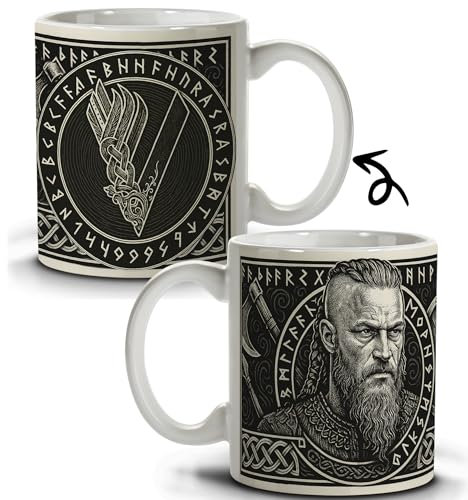 Tasse Viking. Accessoires Vikings homme. Verre inspiré de Ragnar Lothbrok. Cadeau de fête des pères. Vikings Merchandising. Carafe à bière. Cadeau ami invisible. Caneca Bière. Beer Mug.