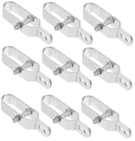 MUCKLILY 10 Stück Drahtspanner Zaun Hängend Werkzeug Metallseilspannung Spanner Reparieren Spanner Anziehen Spanner Schwere Ausführung Garten Draht Spanner Eisen Silver