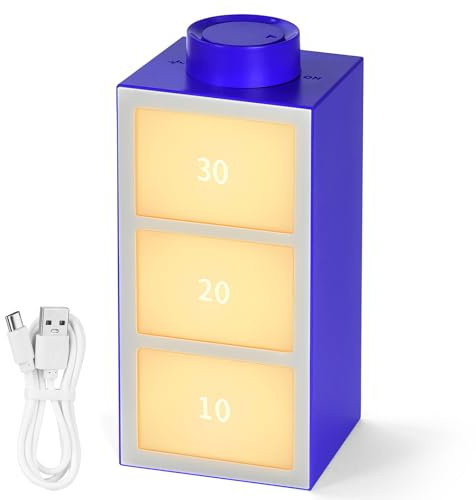 HOTUT RGB Rhythmus Nachtlicht im BatterieGitter form, Musik Rhythmus Nachtlicht mit 30 mins Timer, rechargeable music level pickup light, LED Stimmungslicht für Spiele, Autos, Zuhause, Bar - Blau