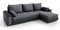 COMFATRA London sofa bed with storage, Left & Right Hand Facing L shaped sofa, Easily Convertible Sleeper sofas & couches, Pull-Out Sleeper corner sofa ((Charcoal)