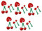LOVIVER 5 Sets Cherry Shaped Measuring Spoons Eggwhite Separator Bakeware Kitchen Utensils Measuring Teaspoons for Tea Coffee Cooking