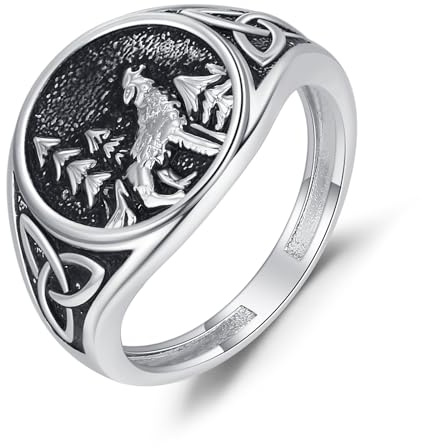 Eusense Drachen/Schlangen/Wolf/Pferde/Feder/Kompass Ringe Verstellbare Ringe Schmuckgeschenke für Männer und Frauen