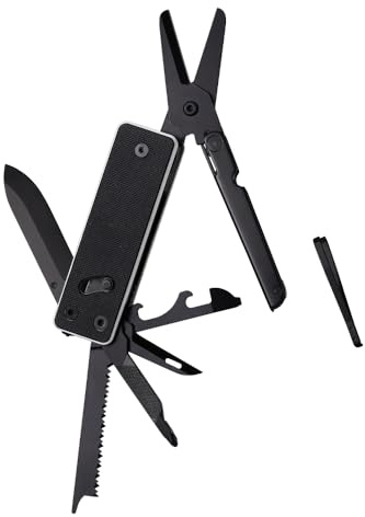 ROXON KS2E NOIR BLANC EDGE - Navaja multifuncional con tijeras grandes