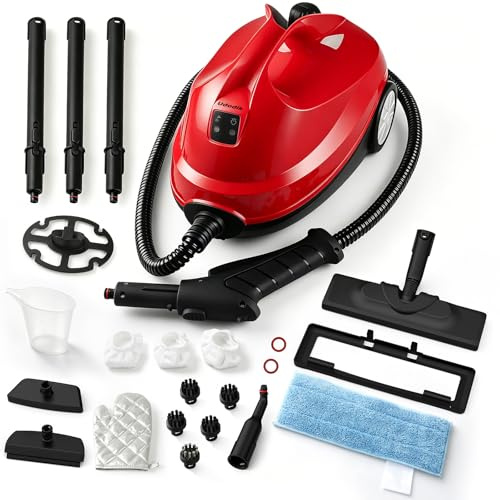 Udodik Limpiador a vapor, limpiador a vapor multifuncional con diseño portátil, perfecto para limpiar manchas de grasa en la cocina, baños, sofás y suelos.