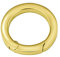 Quiges Clip Ring Carrier Gold 22 mm Edelstahl Verbindungsring für Kette und Coin Anhänger mit Karabiner Haken Verschluss