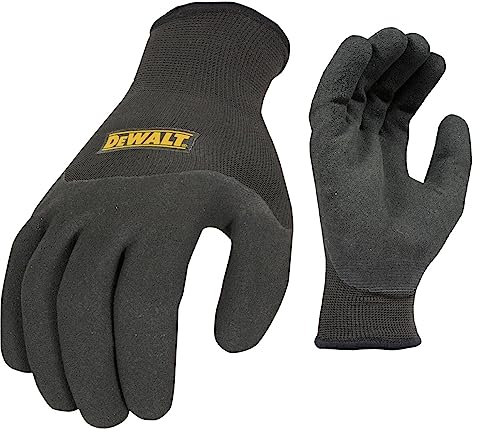 Dewalt DPG737L Thermal Insulated Grip Glove 2 in 1 Design, Large, Black/Yellow
