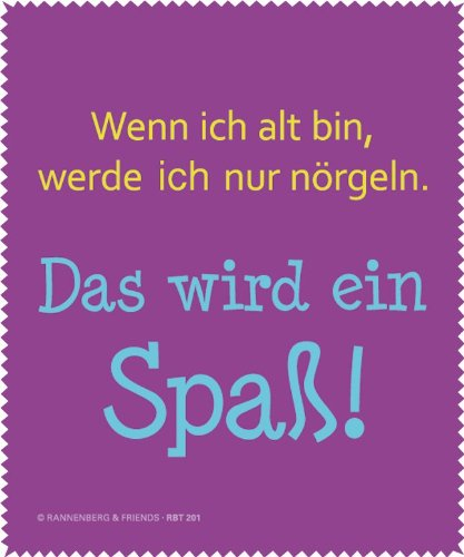 Brillenputztuch Wenn ich alt bin Rannenberg und Friends