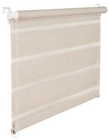 Doppelrollo DUOROLLO 115 cm BREIT 200 cm LANG Natur BEIGE INKL. SEILZUG FENSTERROLLO KLEMMROLLO Jalousie